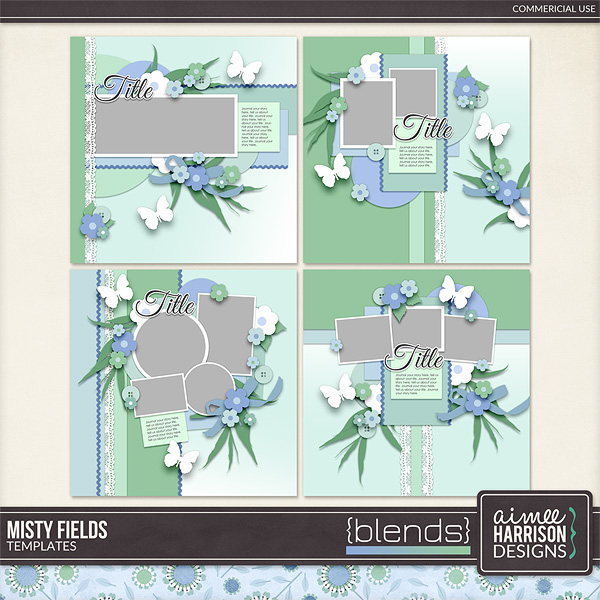 Misty Fields Templates by Aimee Harrison