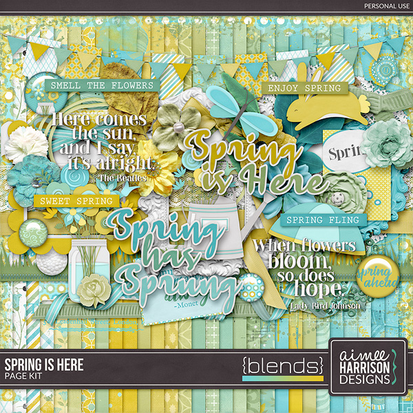 Spring is Here Page Kit by Aimee Harrison