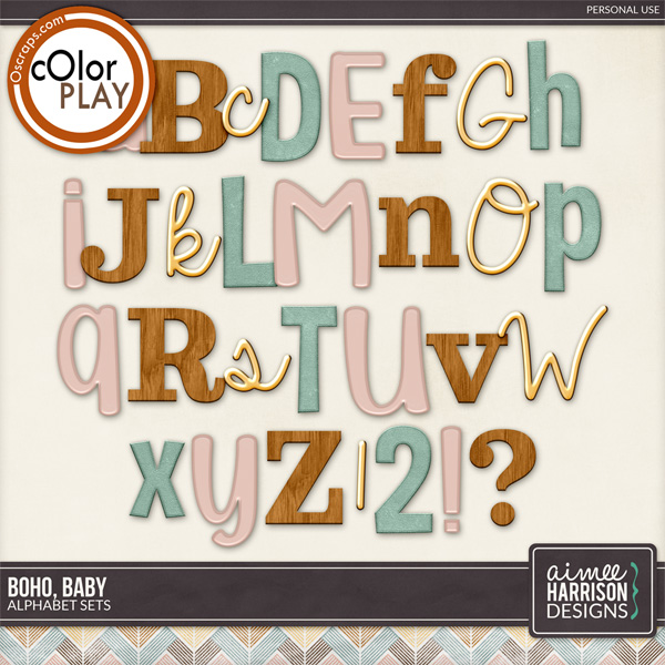 Boho Baby Alphabet Sets by Aimee Harrison