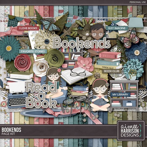 Bookends Page Kit by Aimee Harrison