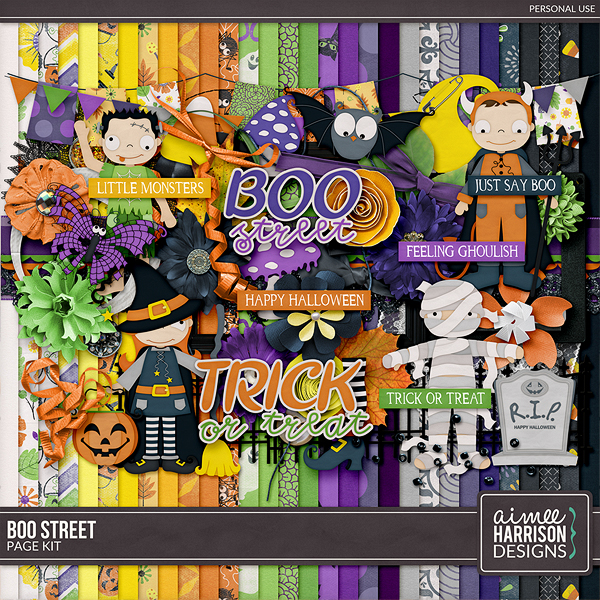 Boo Street Page Kit by Aimee Harrison