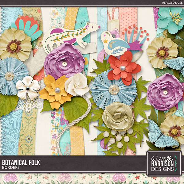 Botanical Folk Borders by Aimee Harrison