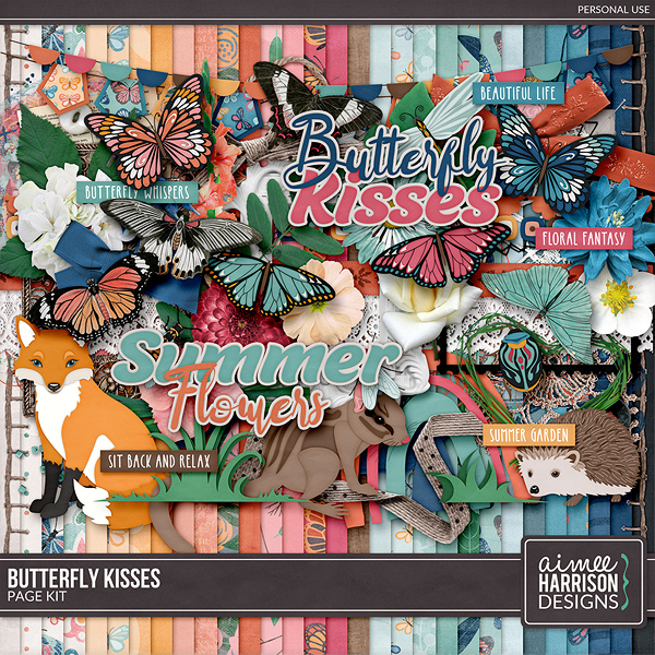 Butterfly Kisses Page Kit by Aimee Harrison