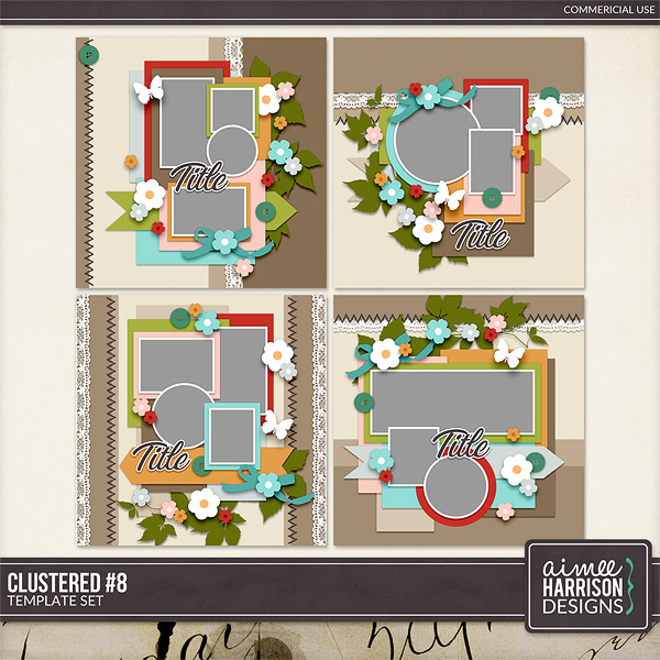 Clustered #8 Template Set by Aimee Harrison