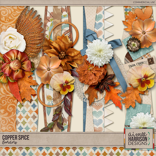 Copper Spice Borders by Aimee Harrison