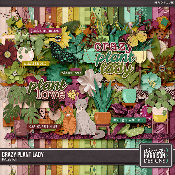 Crazy Plant Lady Page Kit by Aimee Harrison