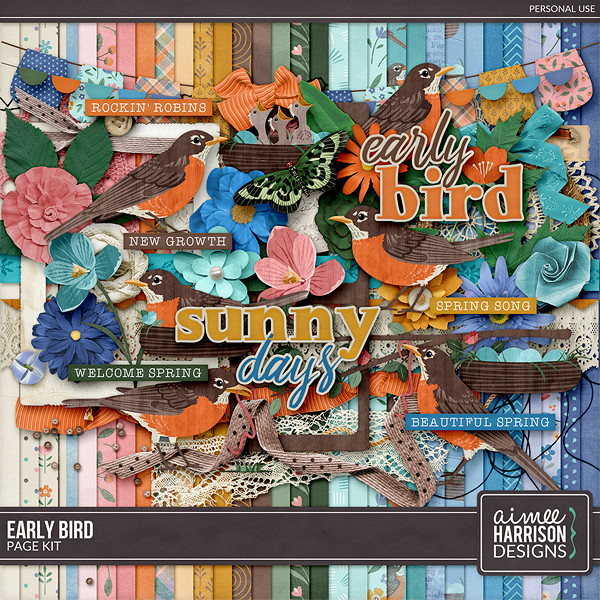 Early Bird Page Kit by Aimee Harrison