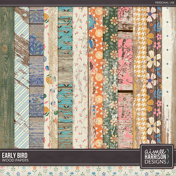 Early Bird Wood Papers by Aimee Harrison