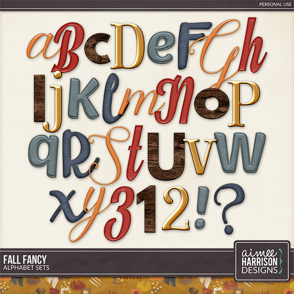 Fall Fancy Alpha Sets by Aimee Harrison