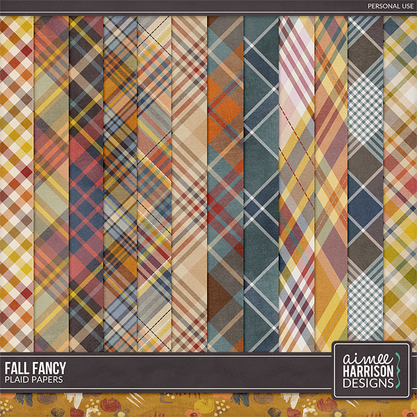 Fall Fancy Plaid Papers by Aimee Harrison