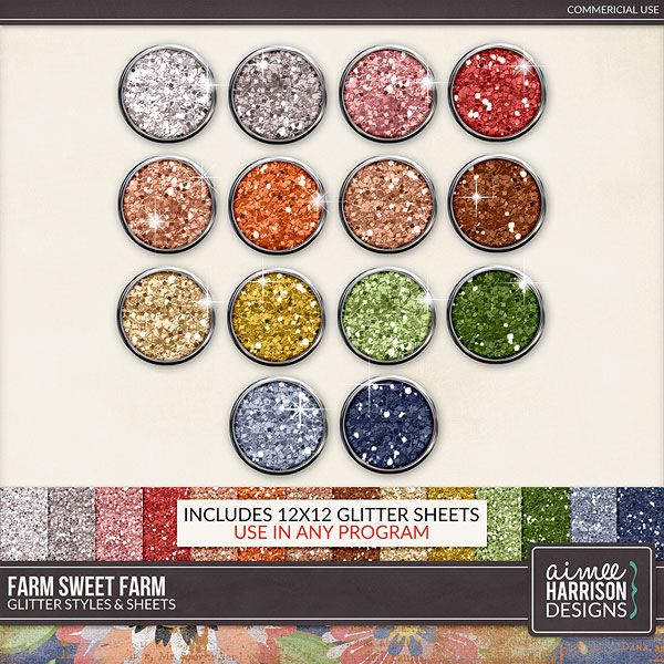 Farm Sweet Farm Glitters by Aimee Harrison