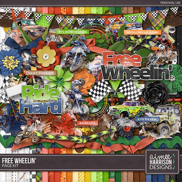 Free Wheelin' Page Kit by Aimee Harrison