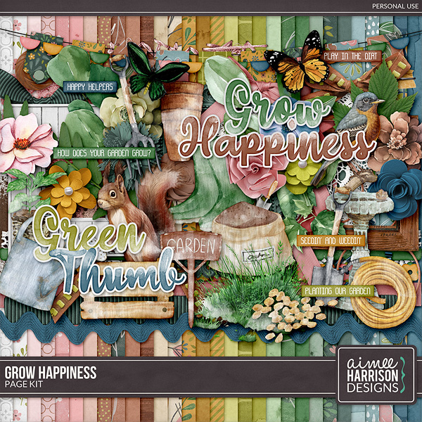 Grow Happiness Page Kit by Aimee Harrison
