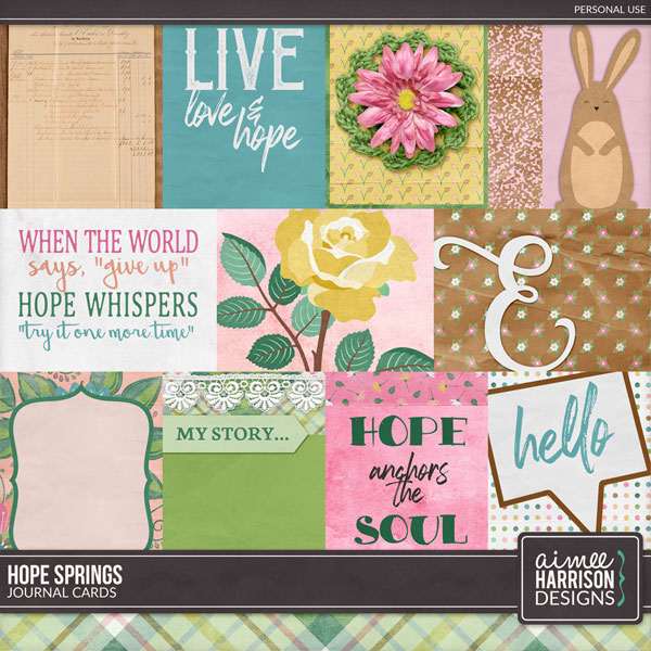 Hope Springs Journal Cards by Aimee Harrison