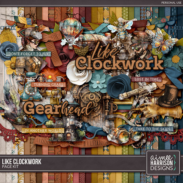 Like Clockwork Page Kit by Aimee Harrison