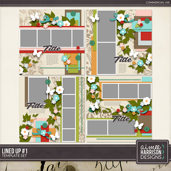 Lined Up #1 Template Set by Aimee Harrison