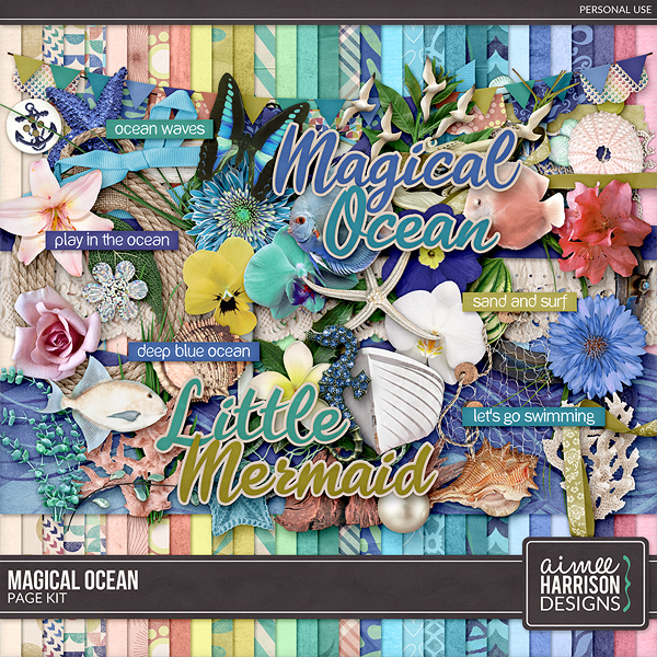 Magical Ocean Page Kit by Aimee Harrison