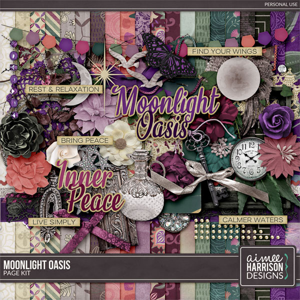 Moonlight Oasis Page Kit by Aimee Harrison