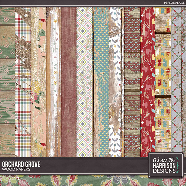 Orchard Grove Wood Papers by Aimee Harrison