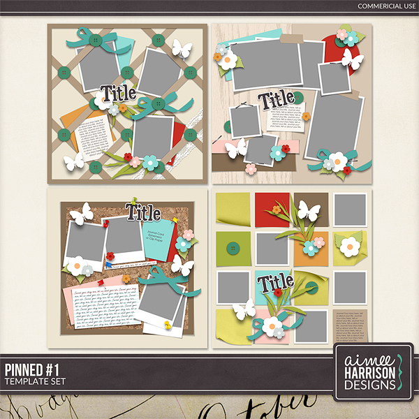 Pinned #1 Template Set by Aimee Harrison