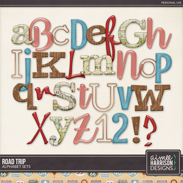 Road Trip Alphabet Sets by Aimee Harrison