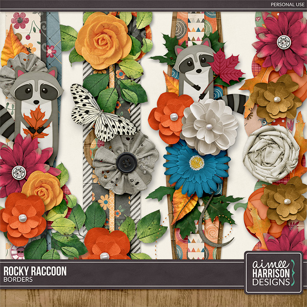 Rocky Raccoon Borders by Aimee Harrison