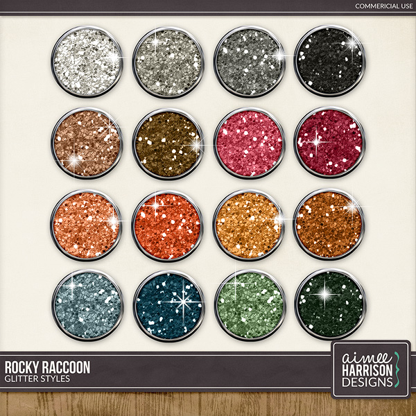 Rocky Raccoon Glitters by Aimee Harrison