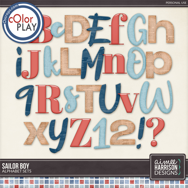 Sailor Boy Alphabet Sets by Aimee Harrison