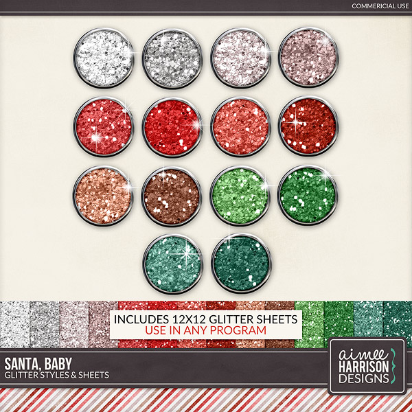 Santa Baby Glitters by Aimee Harrison