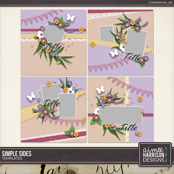 Simple Sides Templates by Aimee Harrison