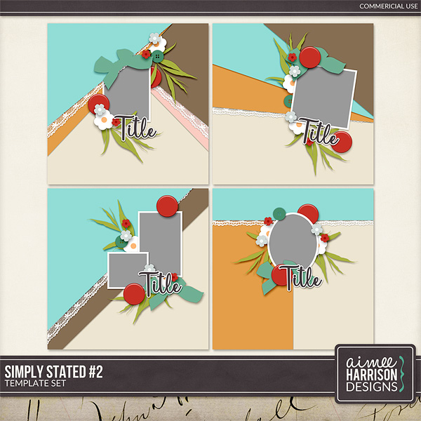 Simply Stated #2 Template Set by Aimee Harrison