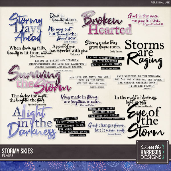 Stormy Skies Word Art by Aimee Harrison