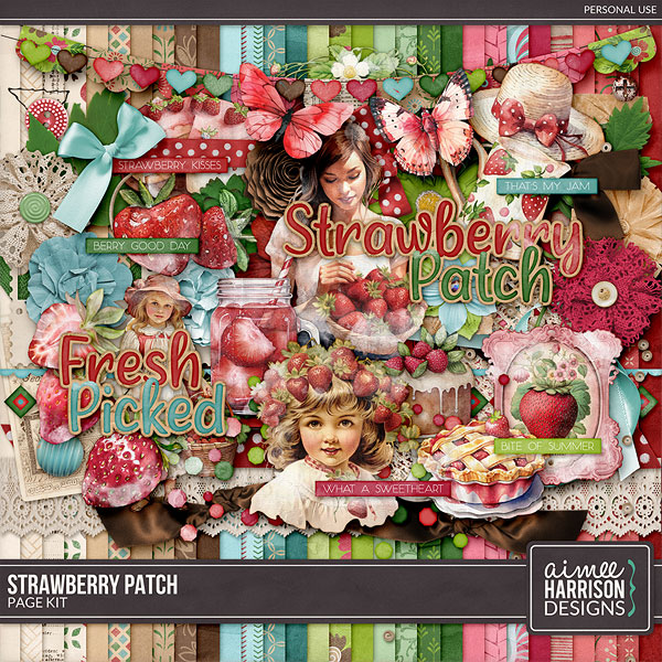 Strawberry Patch Page Kit by Aimee Harrison