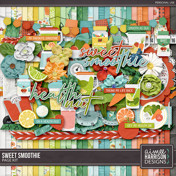 Sweet Smoothie Page Kit by Aimee Harrison