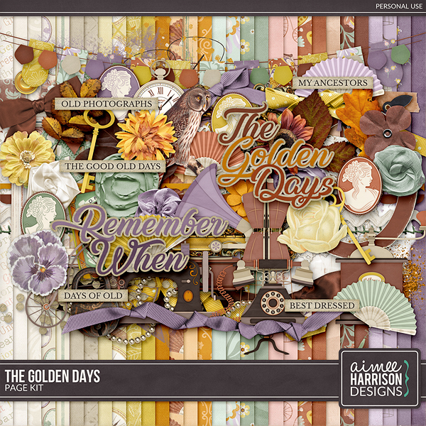 The Golden Days Page Kit by Aimee Harrison