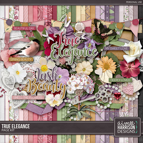 True Elegance Page Kit by Aimee Harrison
