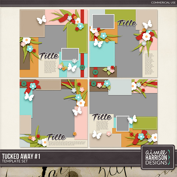 Tucked Away #1 Template Set by Aimee Harrison