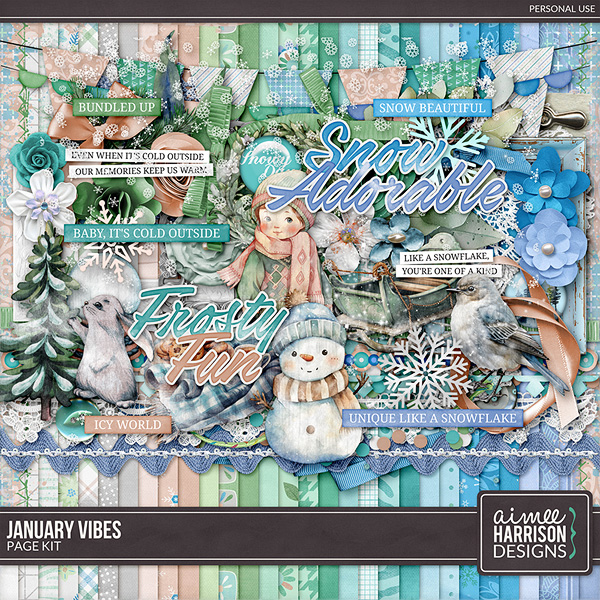 January Vibes Page Kit by Aimee Harrison