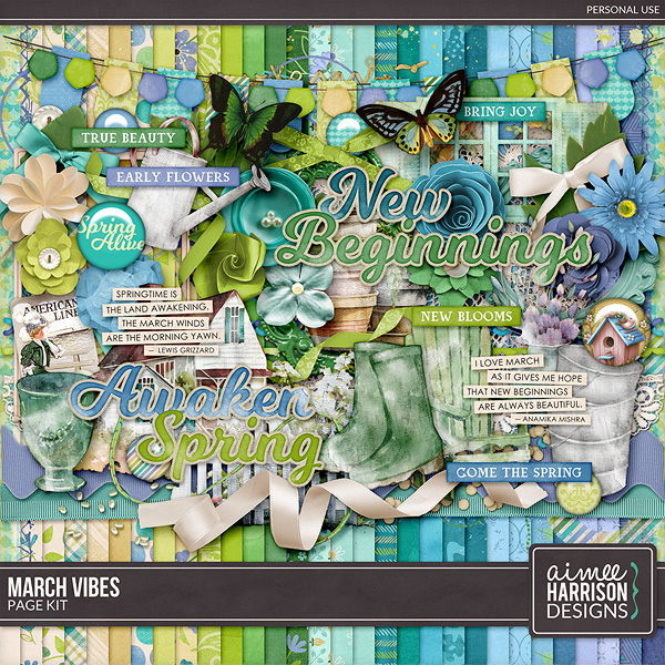 March Vibes Page Kit by Aimee Harrison