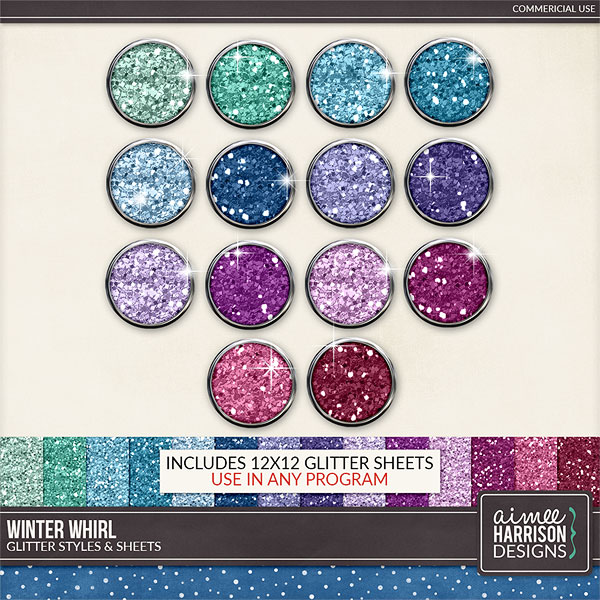 Winter Whirl Glitters by Aimee Harrison