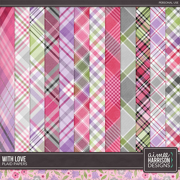 With Love Plaid Papers by Aimee Harrison