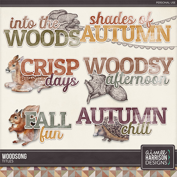 Woodsong Titles by Aimee Harrison