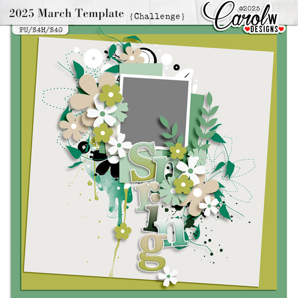 2025 March Template Challenge-CarolW Designs