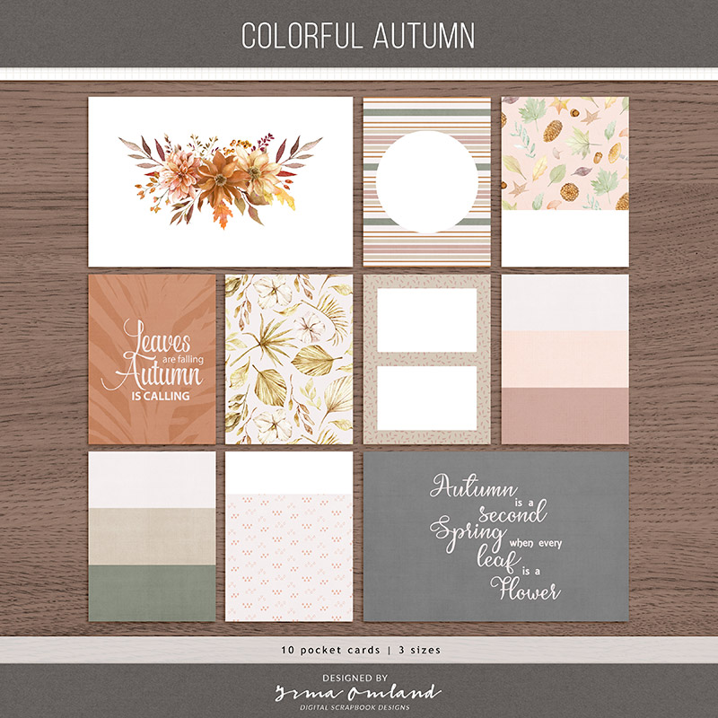 Colorful autumn | pocket cards