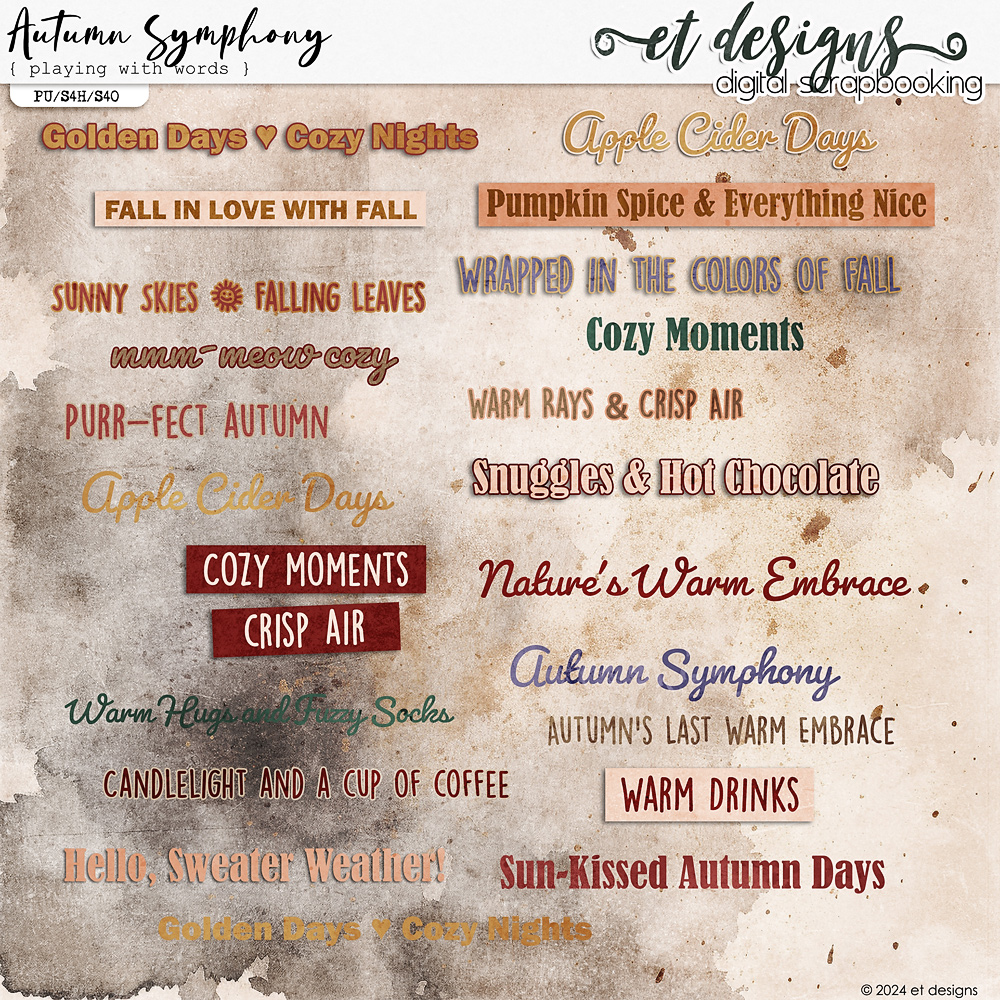 Autumn Symphony Playing with Words by et designs