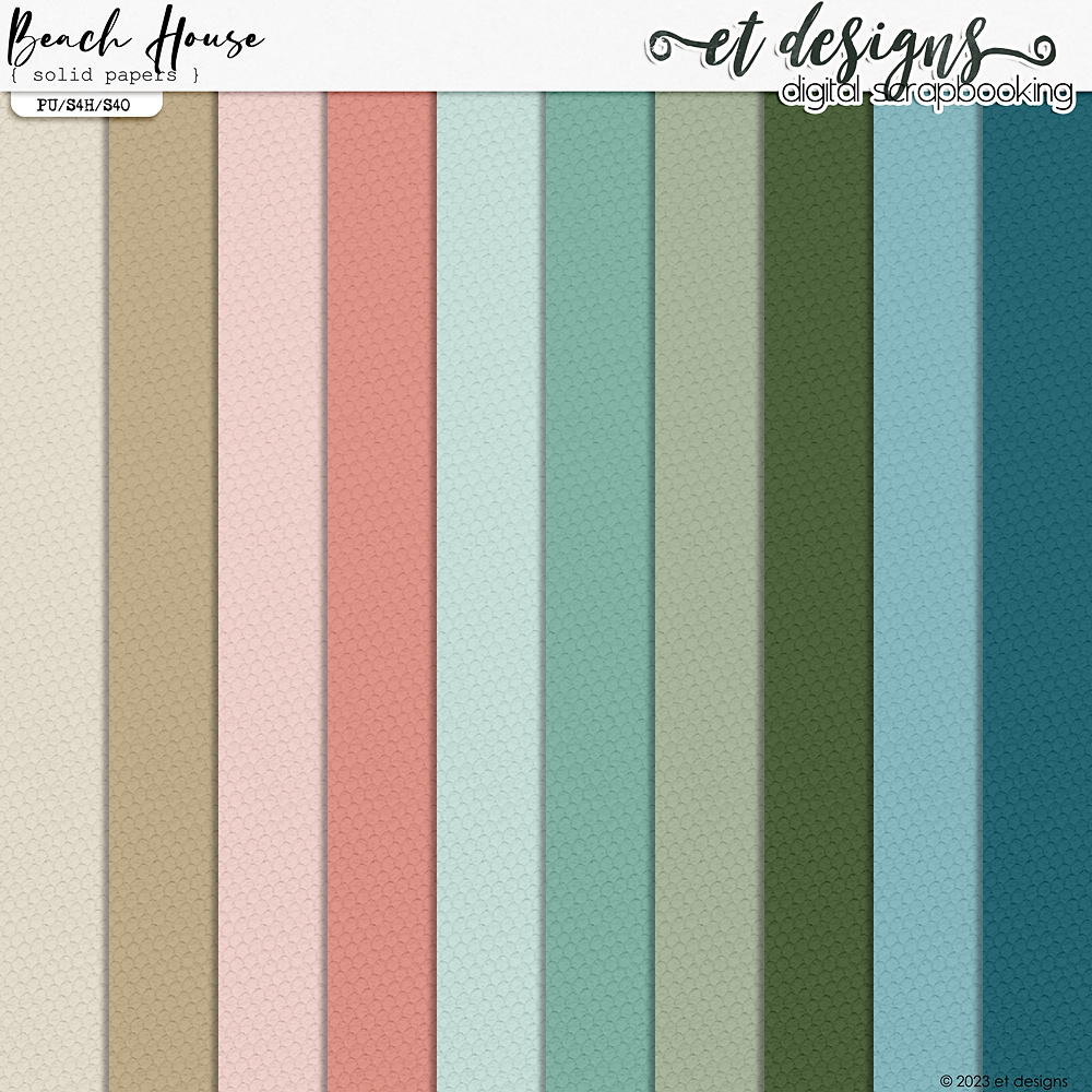 Beach House Solid Papers by et designs