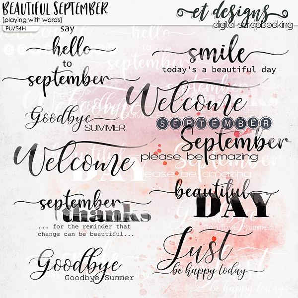 Beautiful September Playing with Words