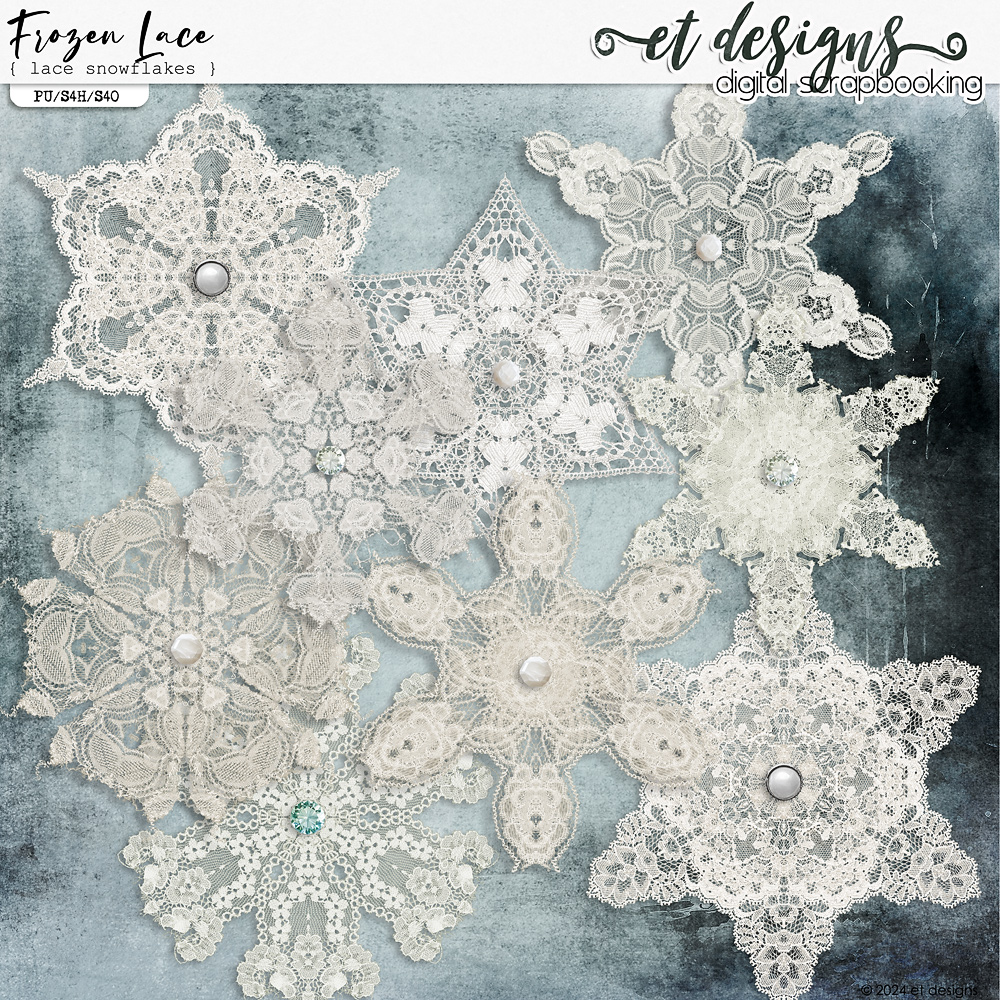 Frozen Lace: Lace Snowflakes by et designs