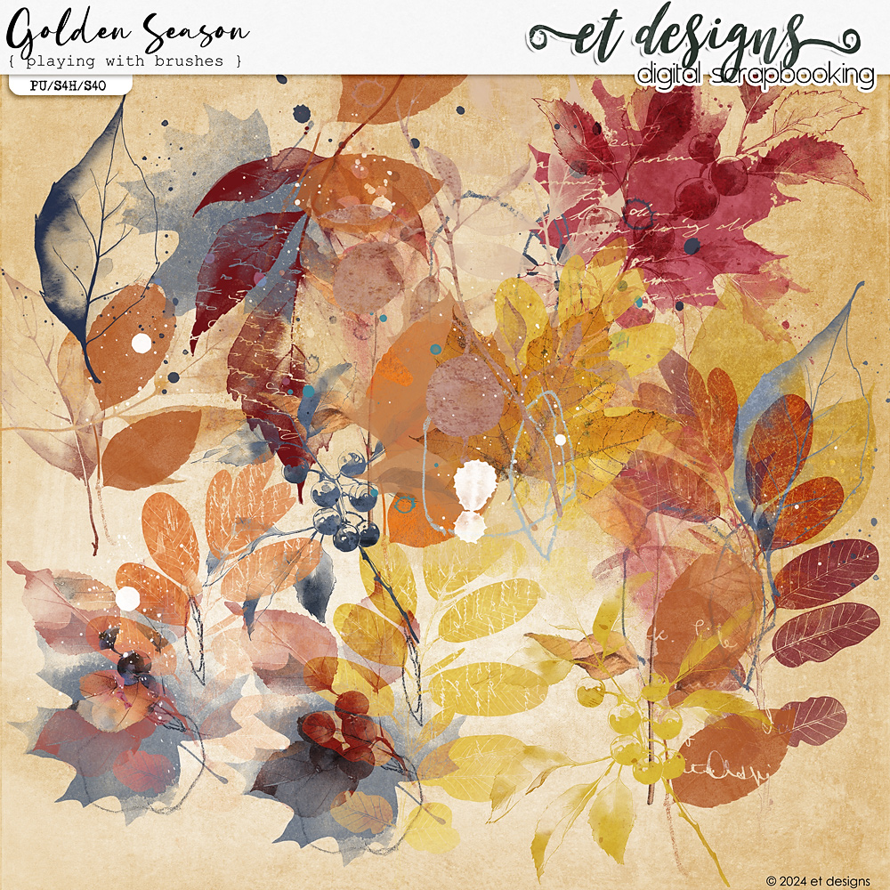 Golden Season Playing with Brushes by et designs