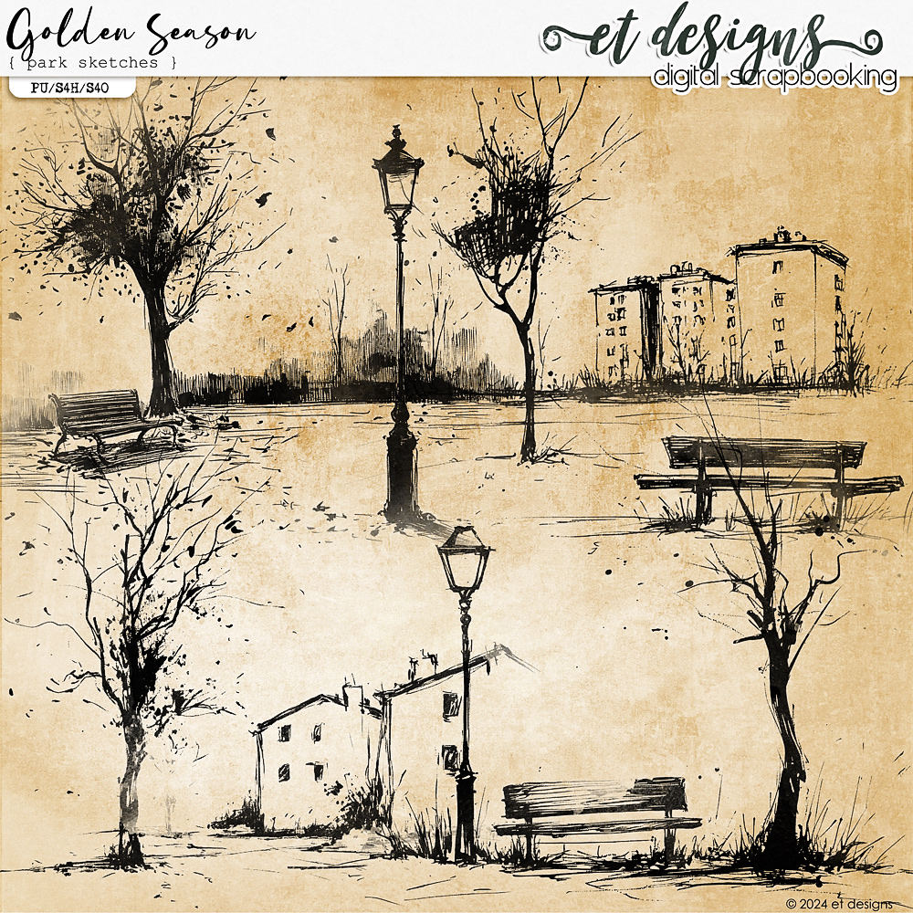 Golden Season Park Sketches by et designs